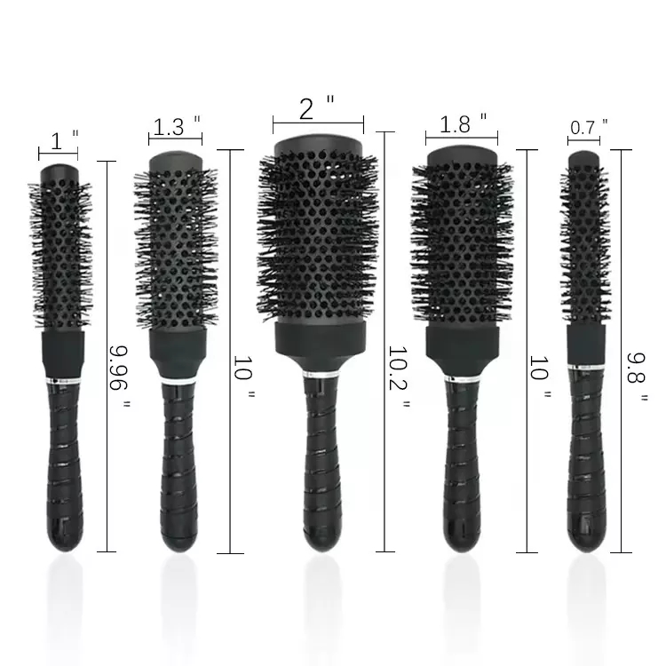 What are the Advantages of Using High-quality Resin or Plastic Materials for the Professional Round Hair Brush Set?