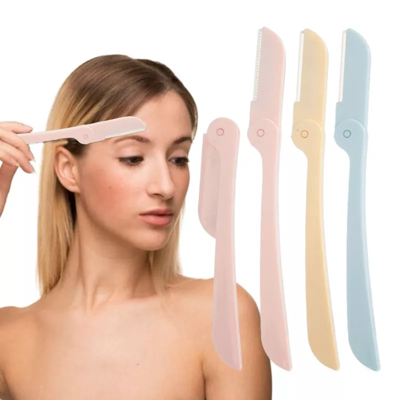 Foldable Plastic Eyebrow Razor